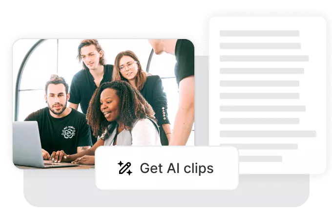AI transcript editor processing spoken video content into text